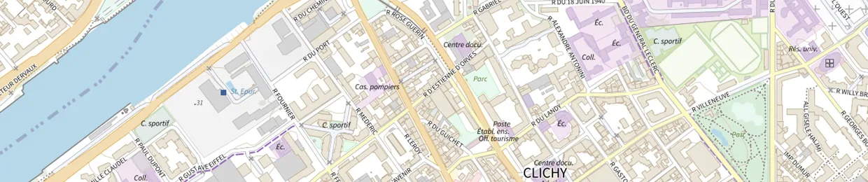 Plan du quartier de l'agence ColombAge de Clichy, 6 rue d'Estienne-d'Orves