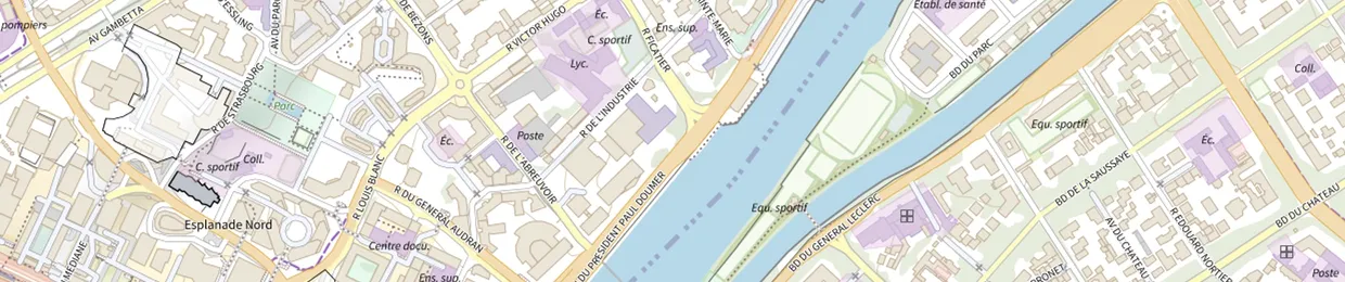 Plan du quartier de l'agence ColombAge de Courbevoie, 25 quai du Président-Paul-Doumer